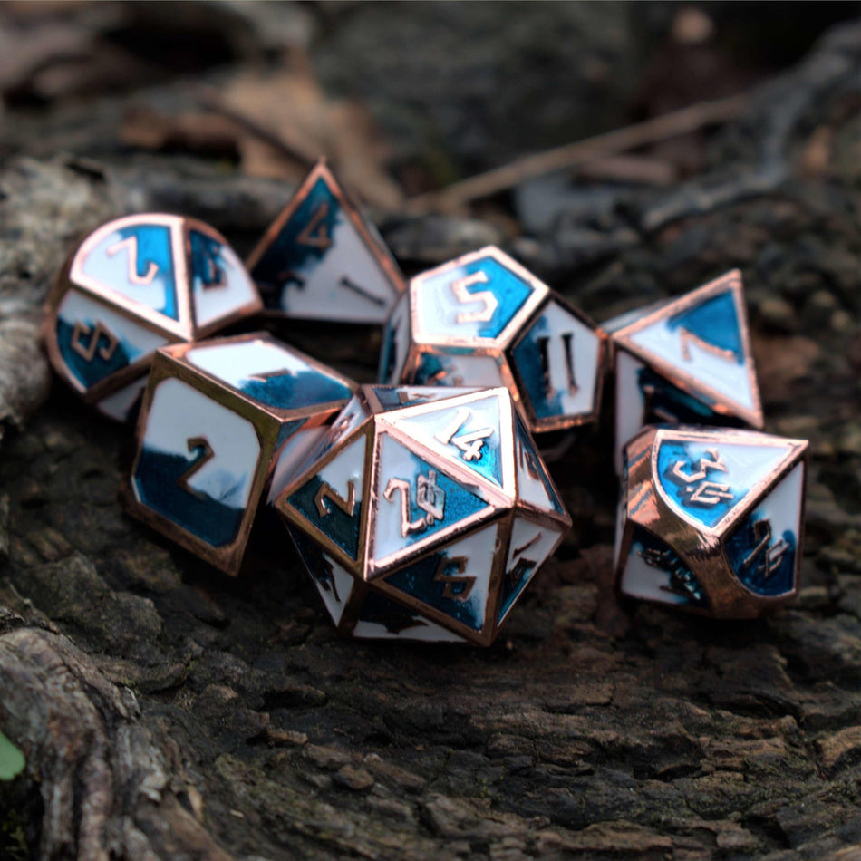 Elder Runes Cloudy Skies Metal Dice Set