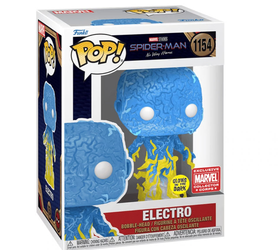 Funko Pop! Electro #1154 GITD Glow in the Dark MCC Marvel Collector Corps Exclusive