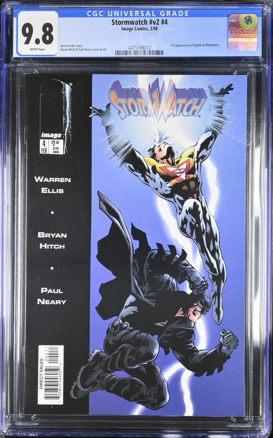 CGC 9.8 Stormwatch V2 #4 (1st Appearance of Apollo & Midnighter)