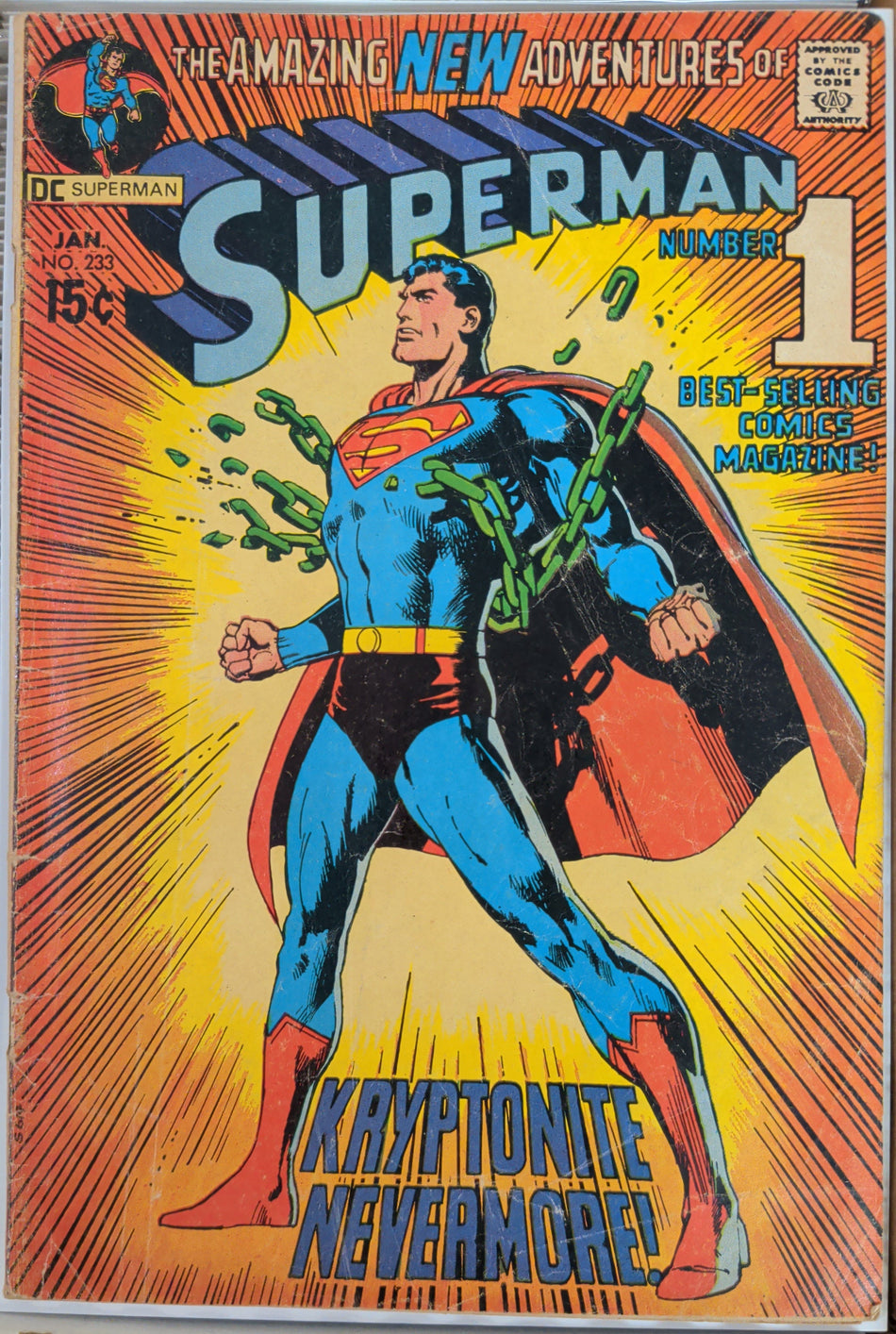 Superman #233 (1971) Neal Adams cover