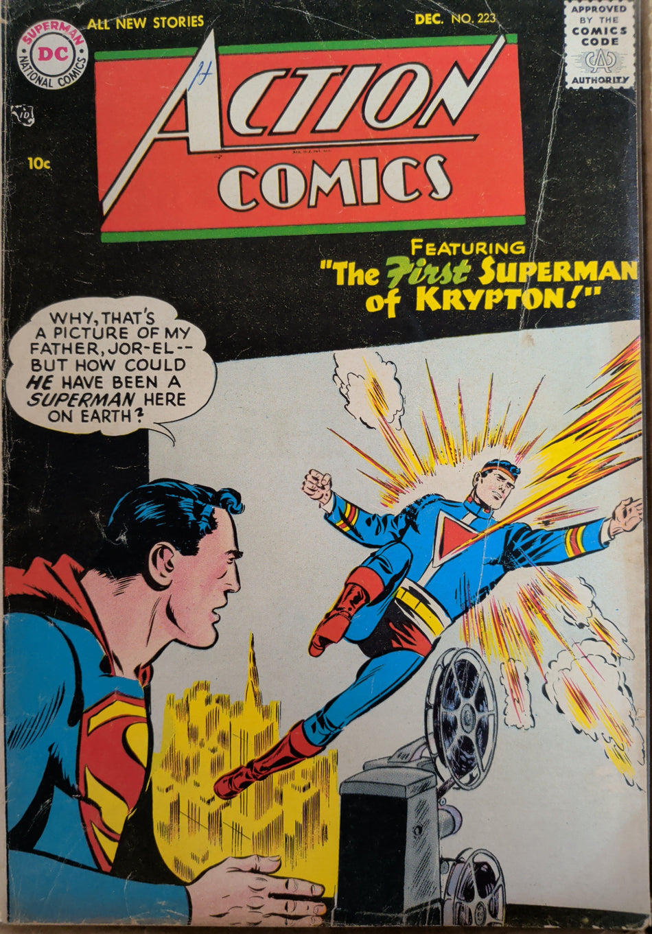 Action Comics #223 (1956) Silver Age Jor-El story