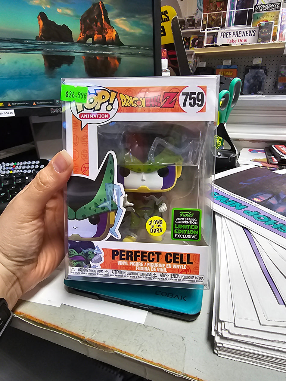 Funko Pop! Dragon Ball Z Perfect Cell #759 Glow in the Dark 2020 Spring Con Exclusive