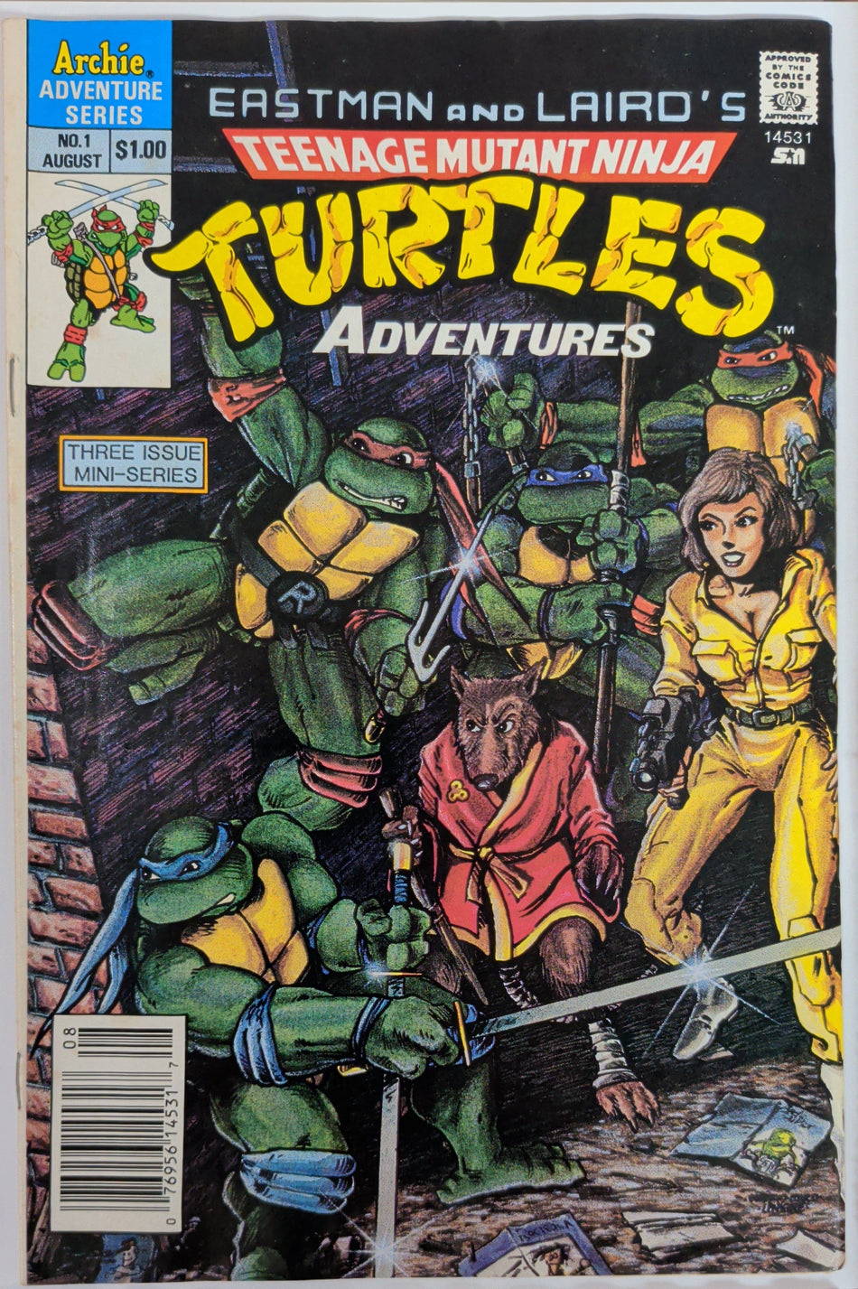 Teenage Mutant Ninja Turtles Adventures #1 (1988 mini-series) newsstand edition