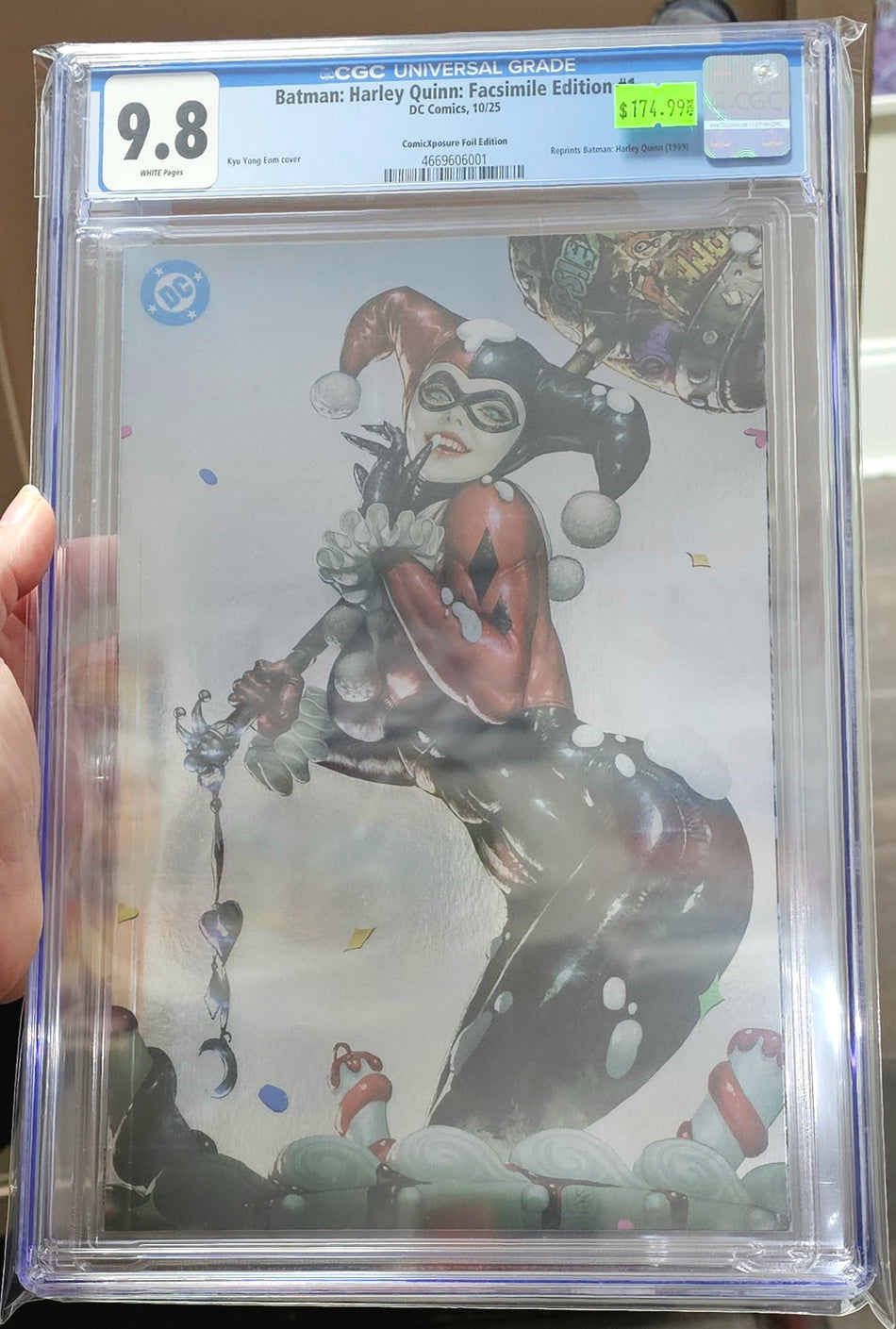 CGC 9.8 Batman Harley Quinn Facsimile Edition #1 ComicXposure Foil Edition Reprints Batman: Harley Quinn (1999)