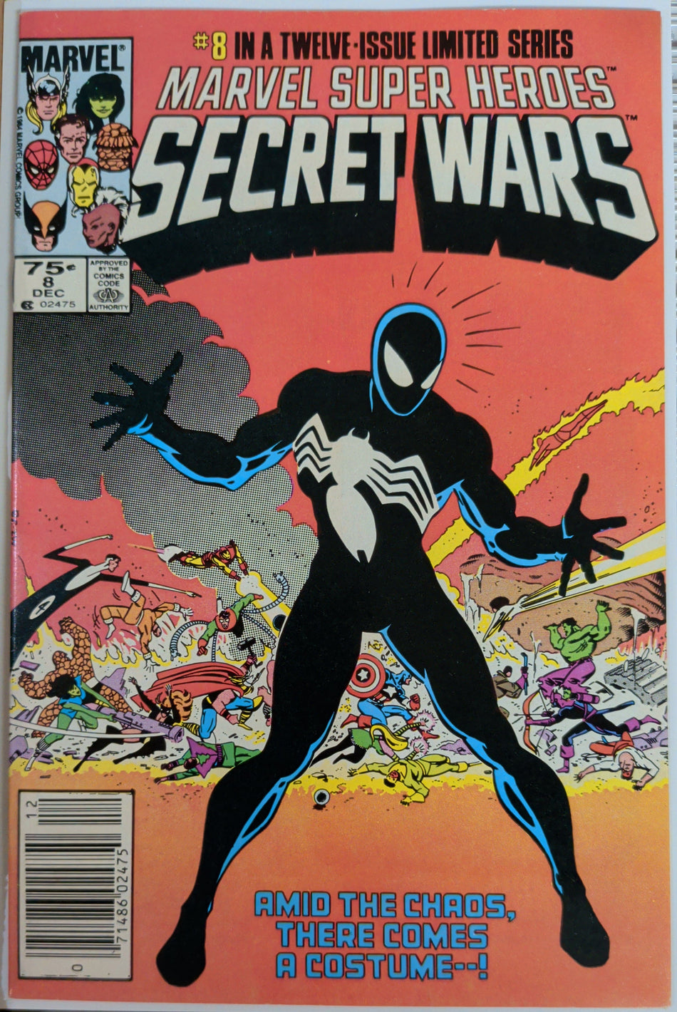 Secret Wars #8 (1984) Newsstand Edition - Origin of the Venom symbiote/black costume