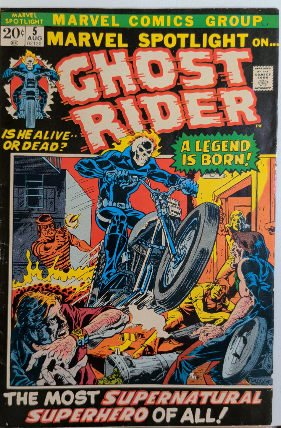 Marvel Spotlight #5 (1972) 1st appearance of Ghost Rider, Johnny Blaze