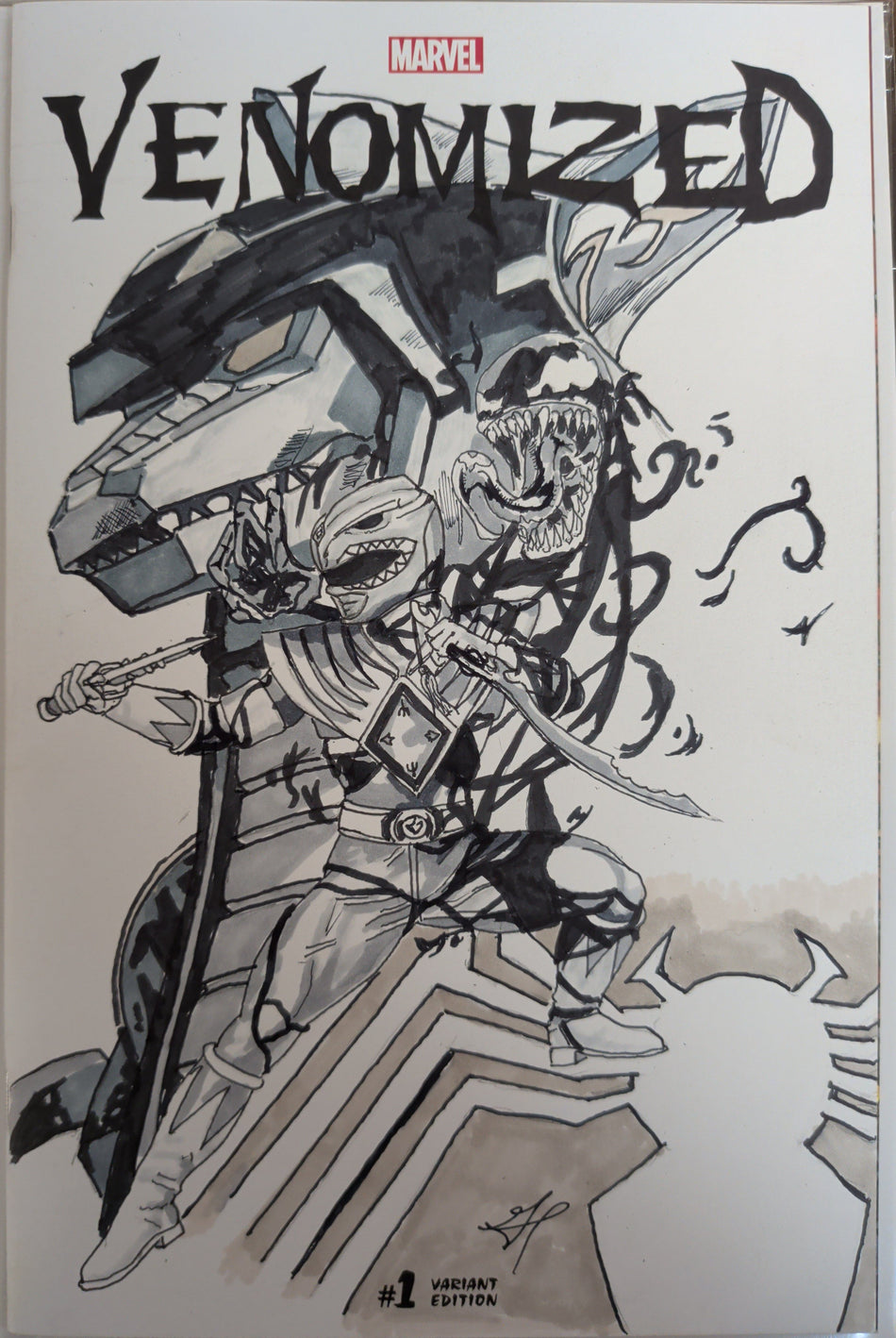 Venomized #1 (original art sketch Venomized Green Ranger)