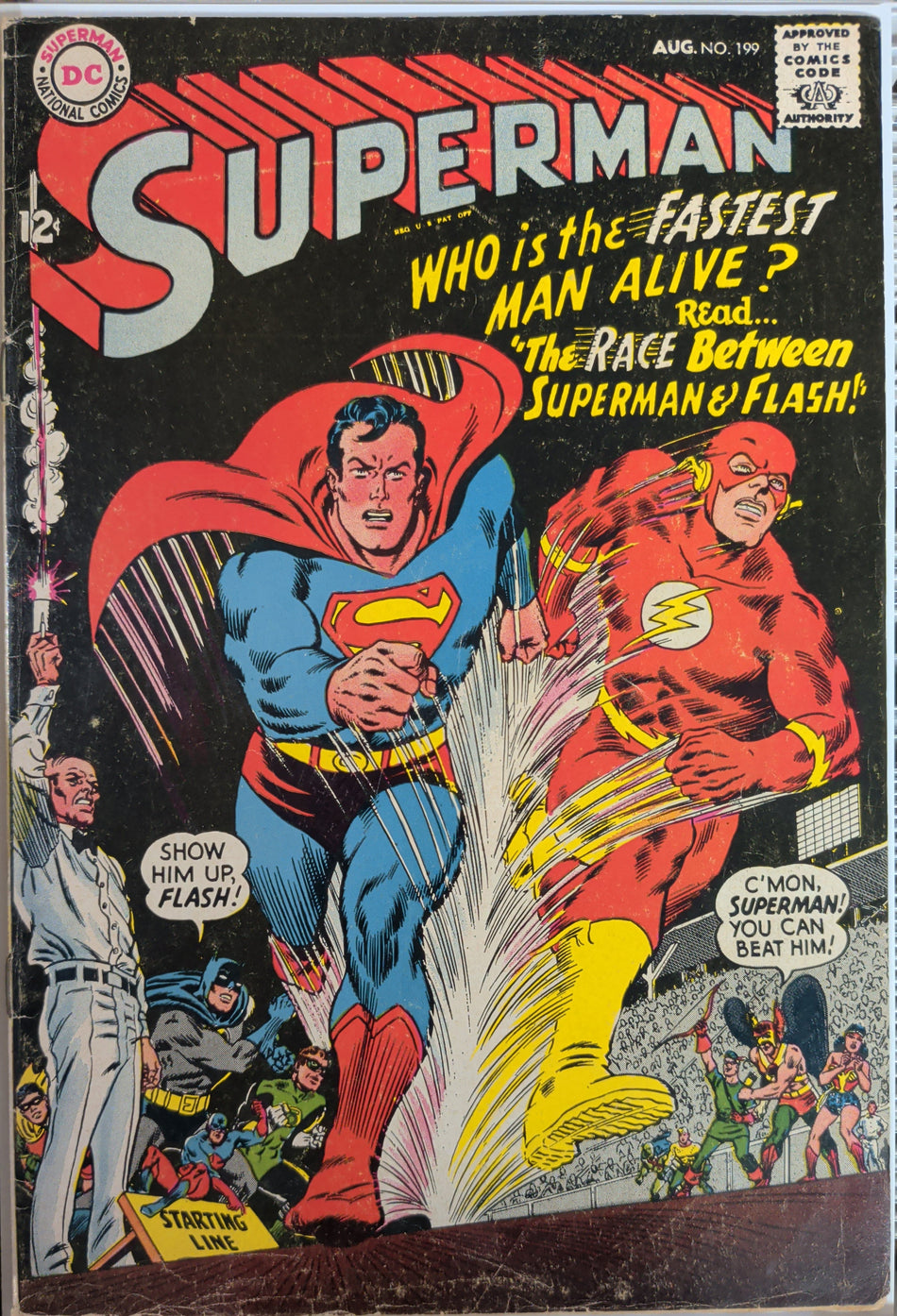 Superman #199 (1967) 1st race between Superman and Flash