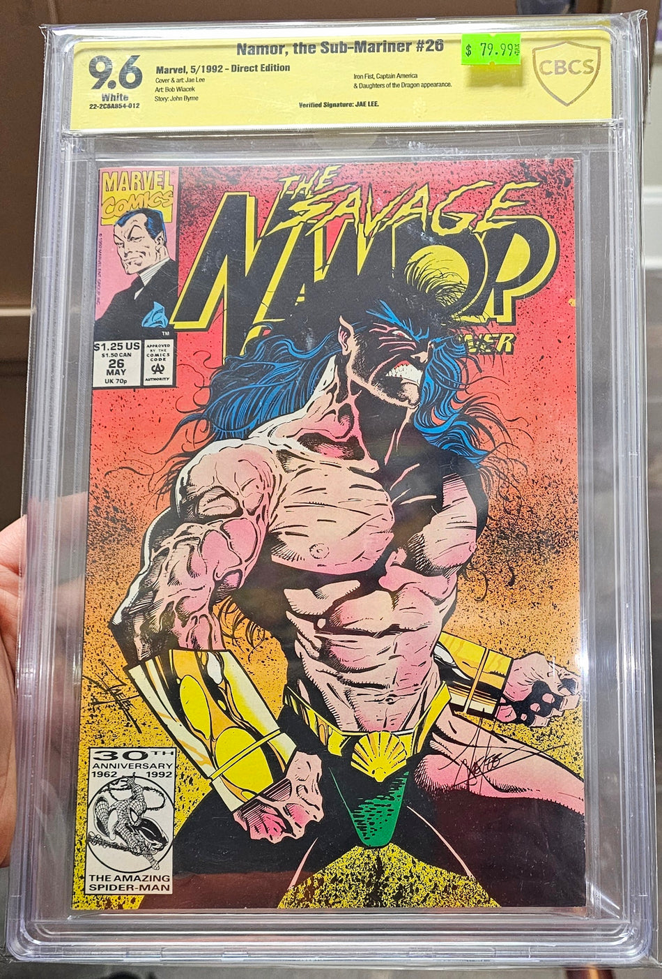 CBCS 9.6 Namor The Sub-Mariner #26 SIGNED by Jae Lee (1st Jae Lee cover art!)