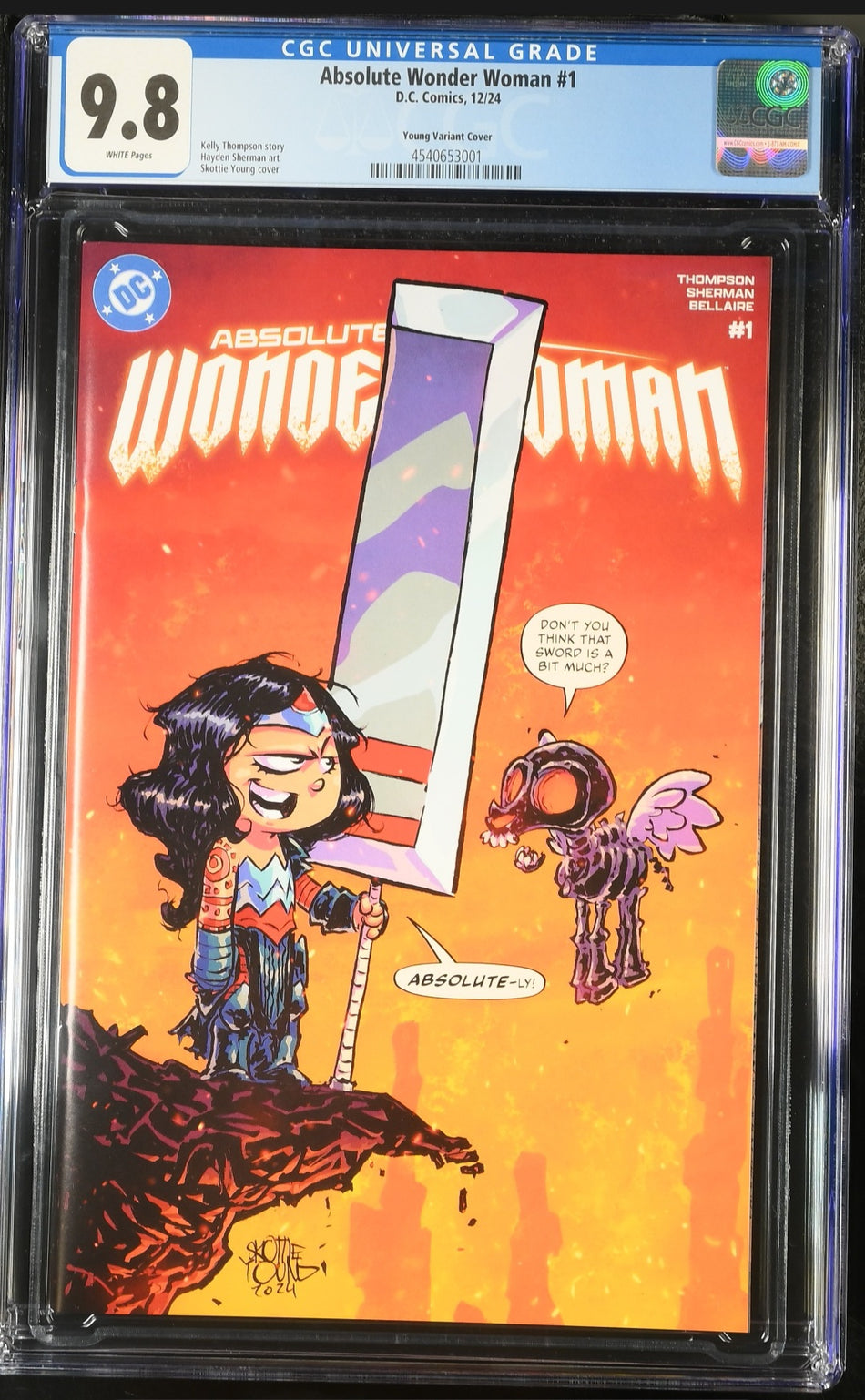 CGC 9.8 Absolute Wonder Woman #1 Skottie Young Exclusive Variant LTD 2,500 Copies