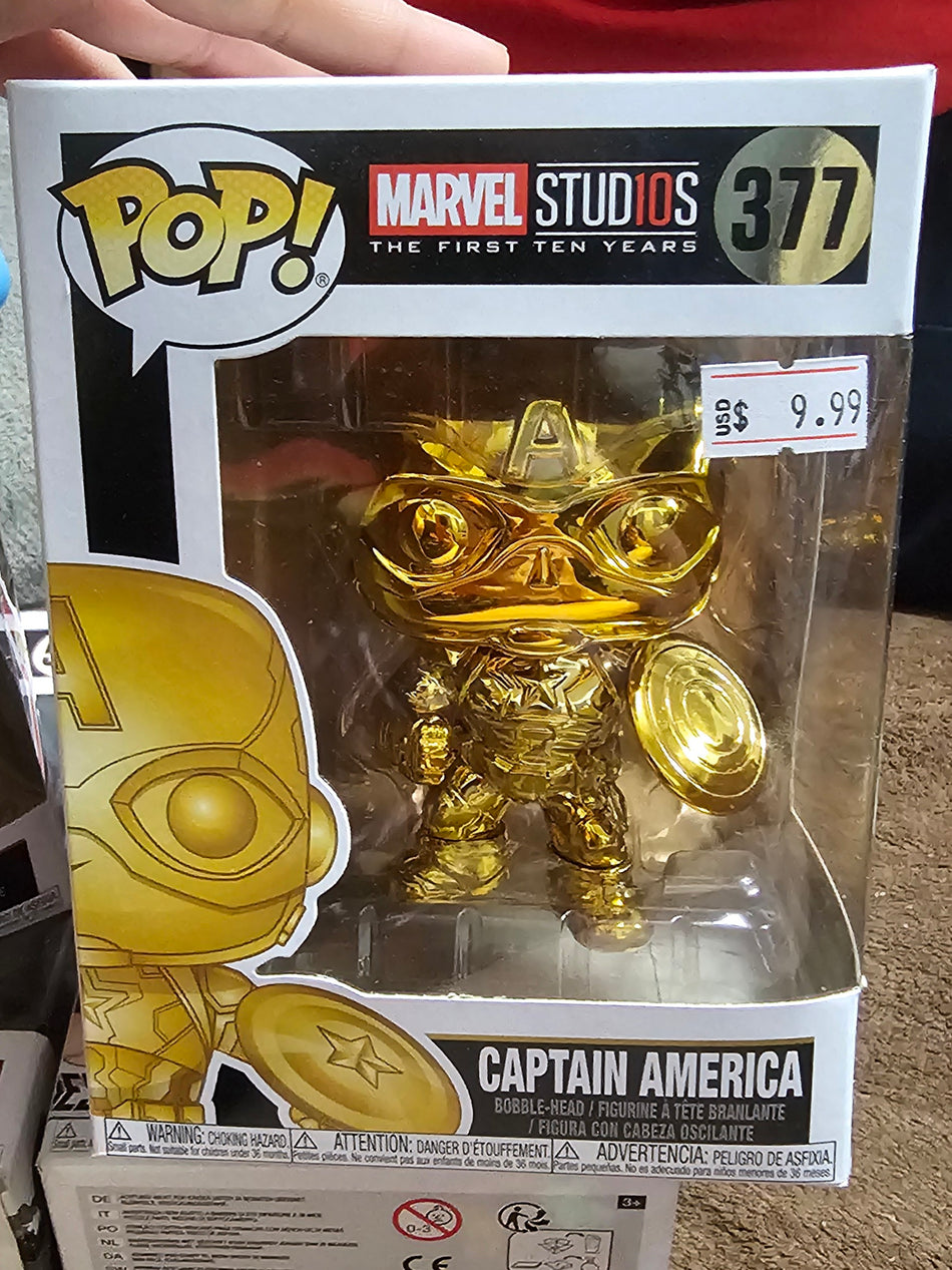 Funko Pop Captain America #377 Gold Vinyl Figure