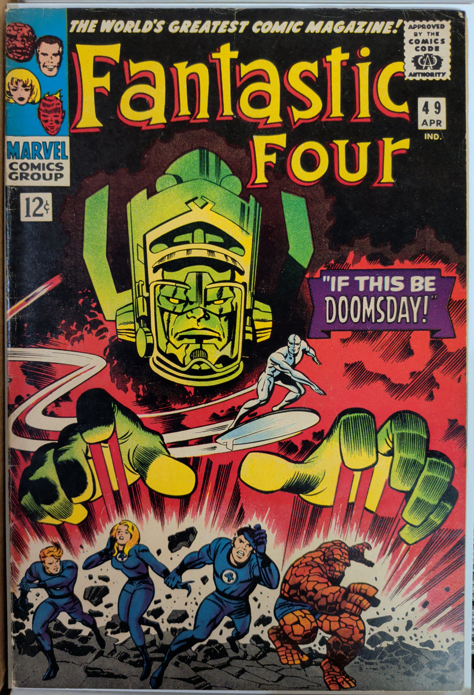 Fantastic Four #49 (1966) 1st full app Galactus, 2nd Silver Surfer (VG+)