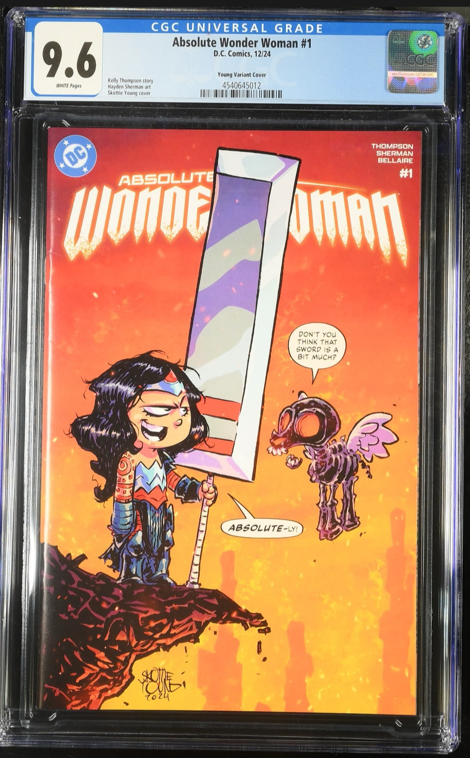 CGC 9.6 Absolute Wonder Woman #1 Skottie Young Exclusive Variant LTD 2,500 Copies