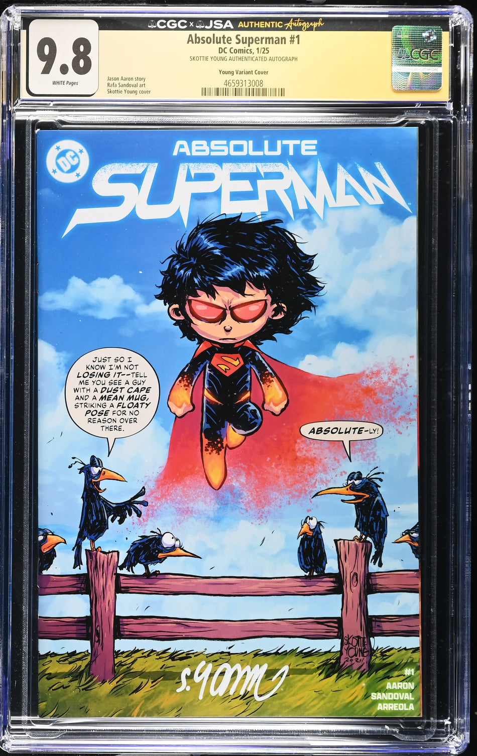 CGC 9.8 Absolute Superman #1 Skottie Young Exclusive Variant SIGNED LTD 2,500 Copies 1ST PRINT