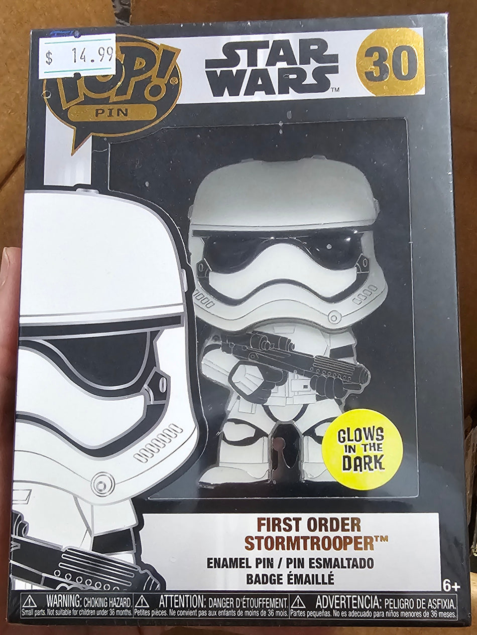 Funko Pop Pins First Order Stormtrooper GITD #30