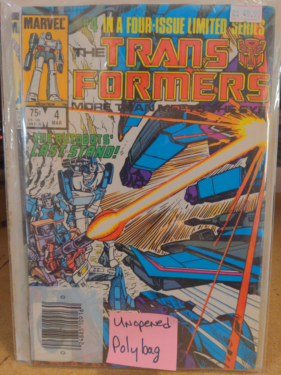 Transformers #4, 5 & 6 Newsstand in vintage unopened polybag