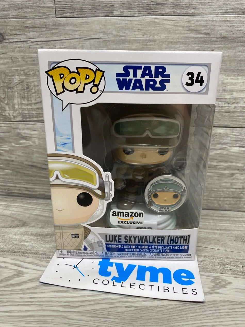 Funko Pop! Luke Skywalker Hoth with Pin #34 Amazon Excl
