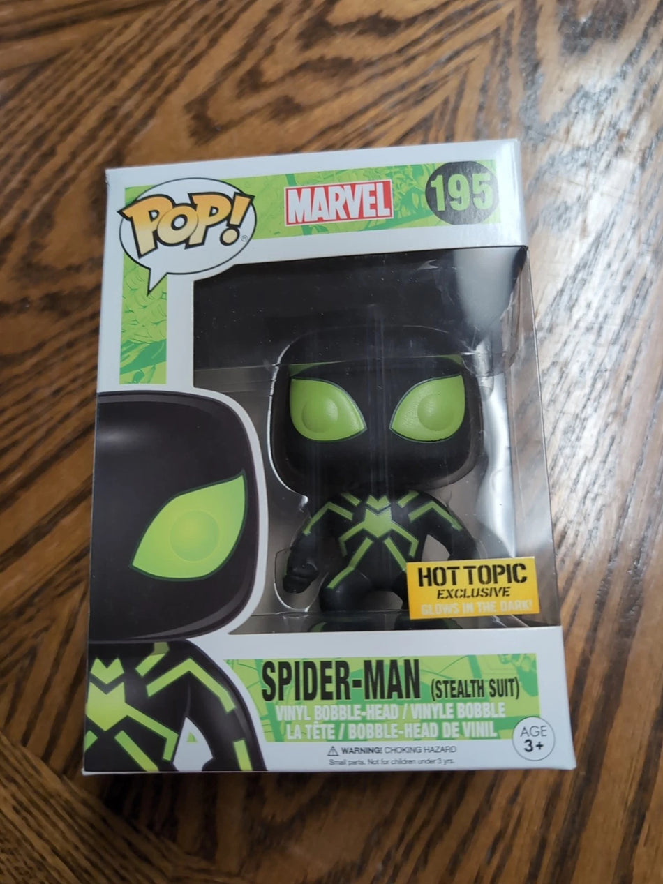 Funko Pop! Spider-Man Stealth Suit #195 Hot Topic Excl