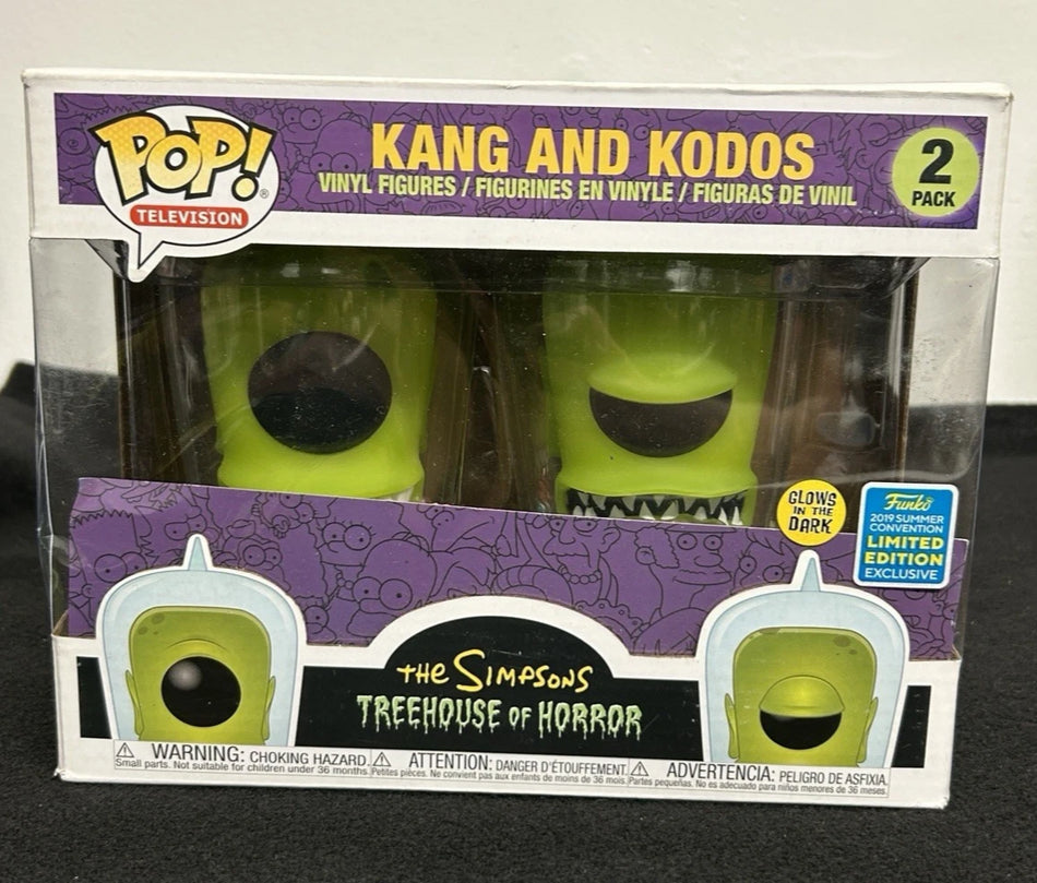 Funko Pop! Television The Simpsons Kang And Kodos #2 Pack SDCC 2019 Exclusive GITD