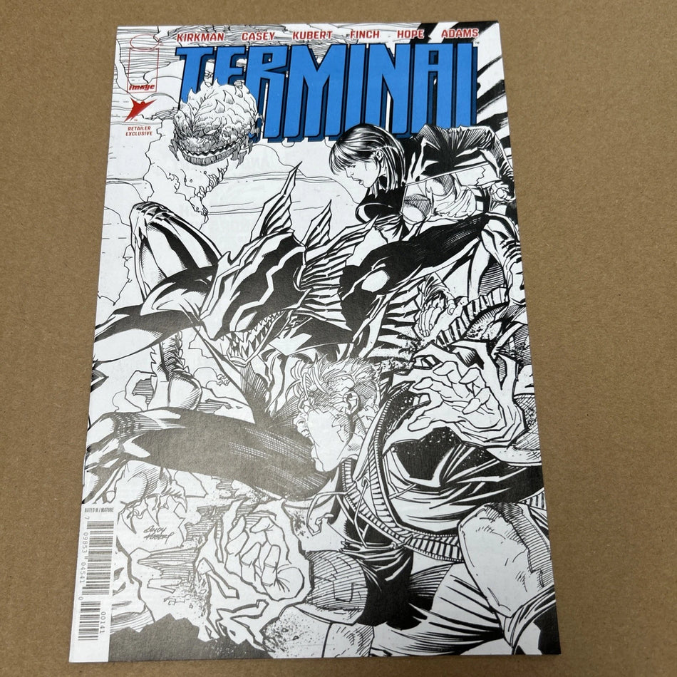 Terminal #1 Retailer Exclusive B&W Variant Image Kirkman Finch NM