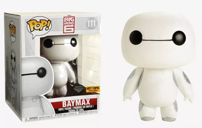 Funko Pop! Big Hero 6 Baymax #111 Diamond Hot Topic Exclusive 6"