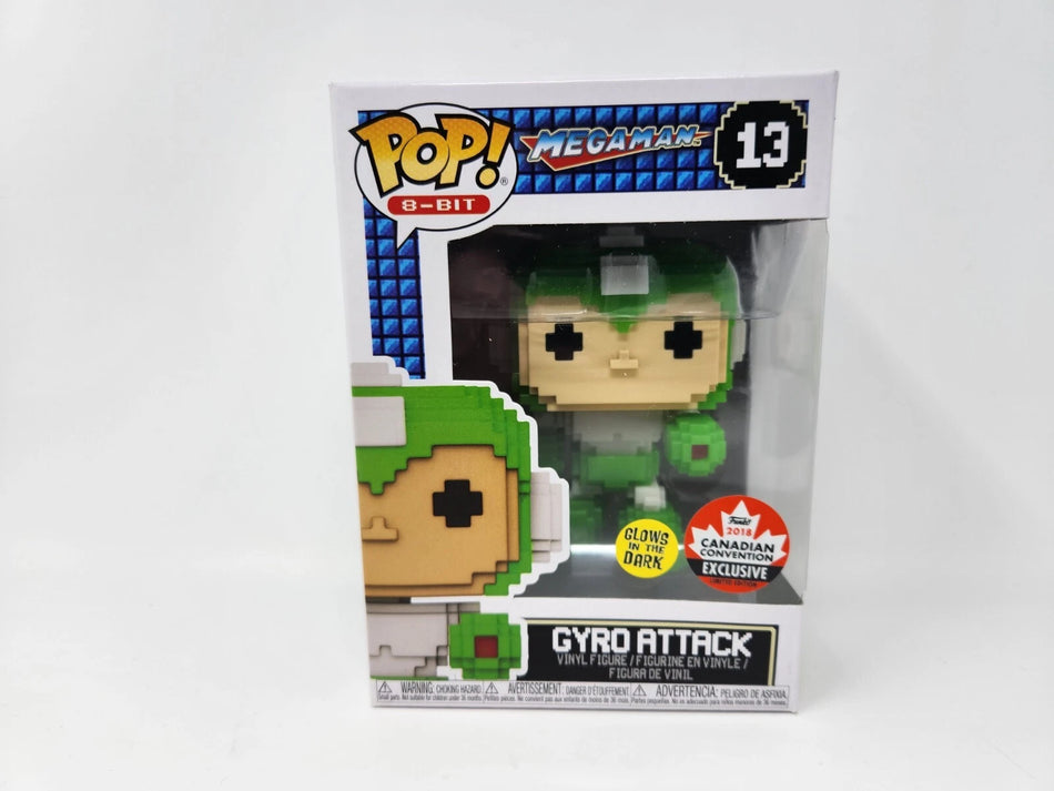 Funko POP! Gyro Attack #13 Megaman 2018 Canadian Con Exclusive Glow in the Dark