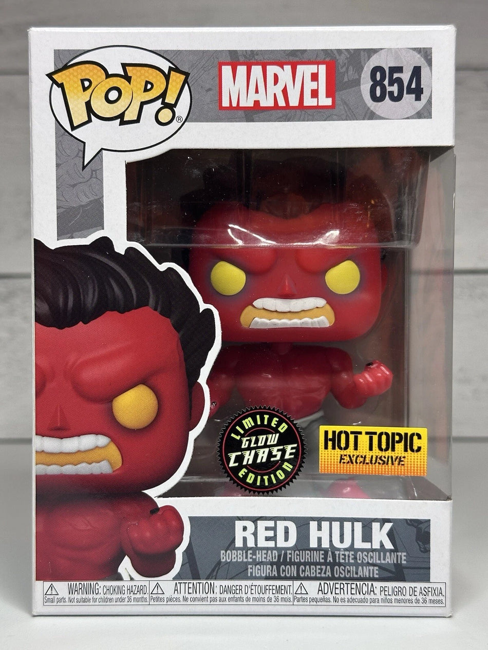 Funko Pop! Red Hulk #854 Chase Glow in the Dark Hot Topic Exclusive