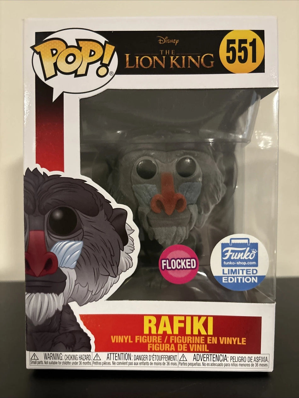 Funko Pop! Disney Rafiki Flocked Funko Shop Exclusive #551 + Protector