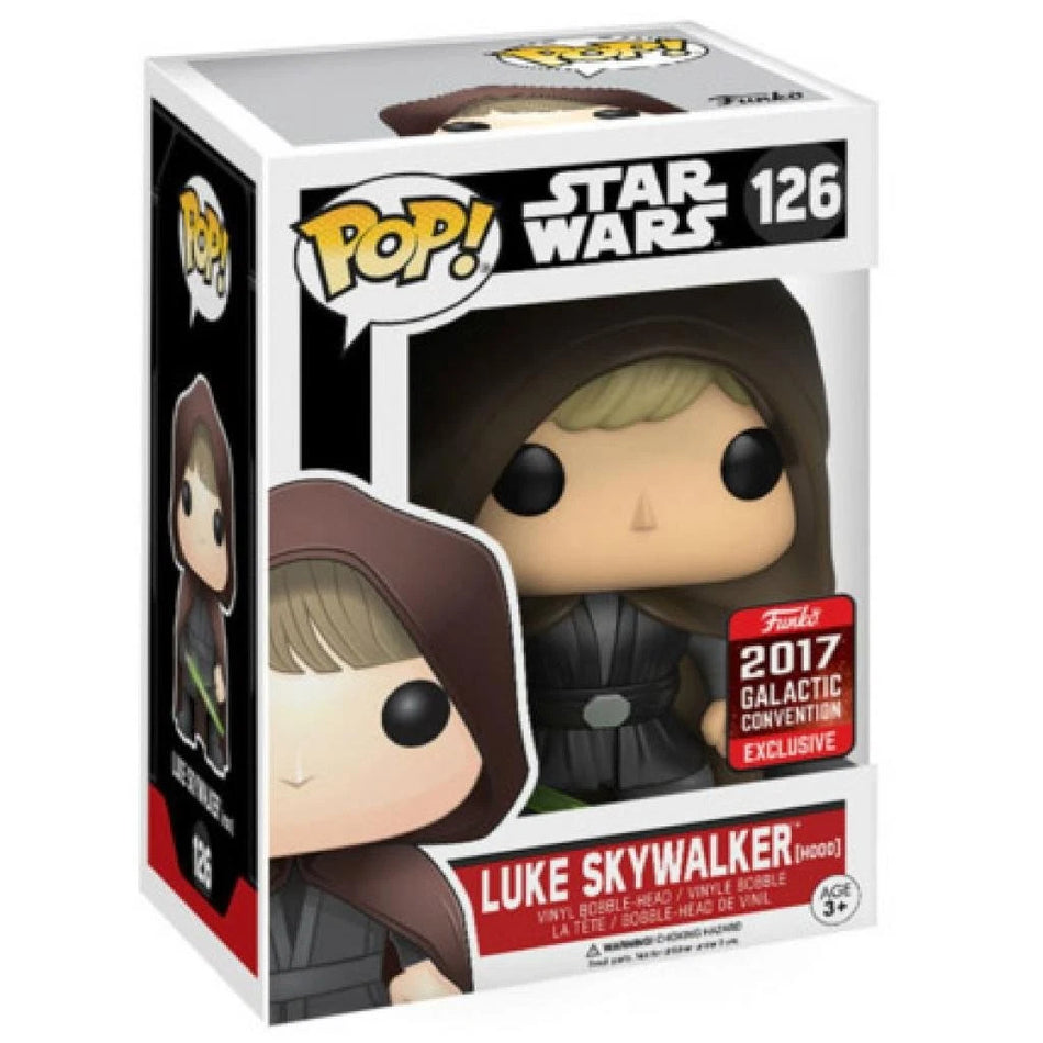 Funko Pop! Star Wars Luke Skywalker hood #126 2017 Galactic Con Exclusive