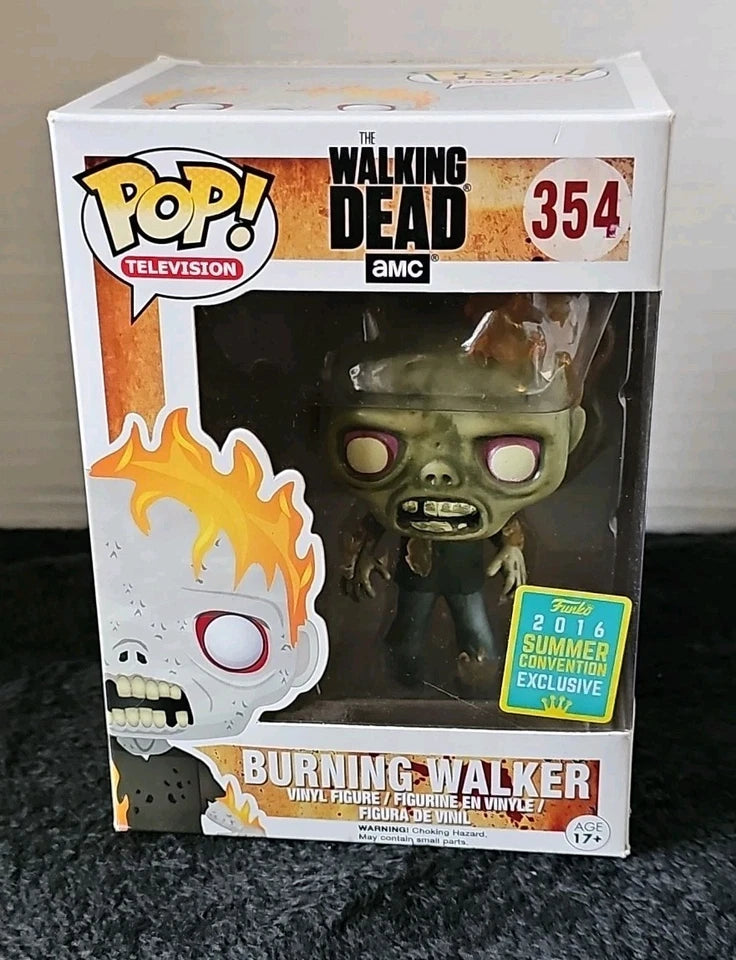 Funko Pop! The Walking Dead Burning Walker #354 2016 Summer Con Excl