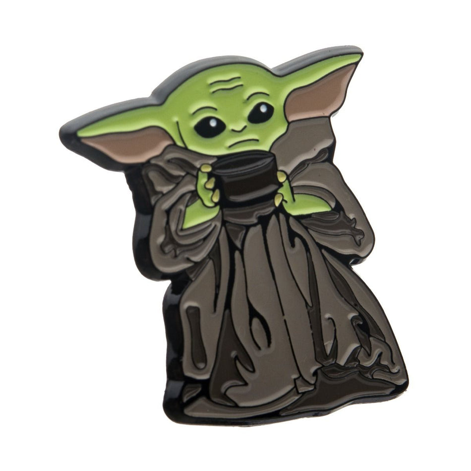 Star Wars: The Mandalorian Grogu (AKA: Baby Yoda/ The Child) Soup Bowl. 1.5" Lapel Pin.