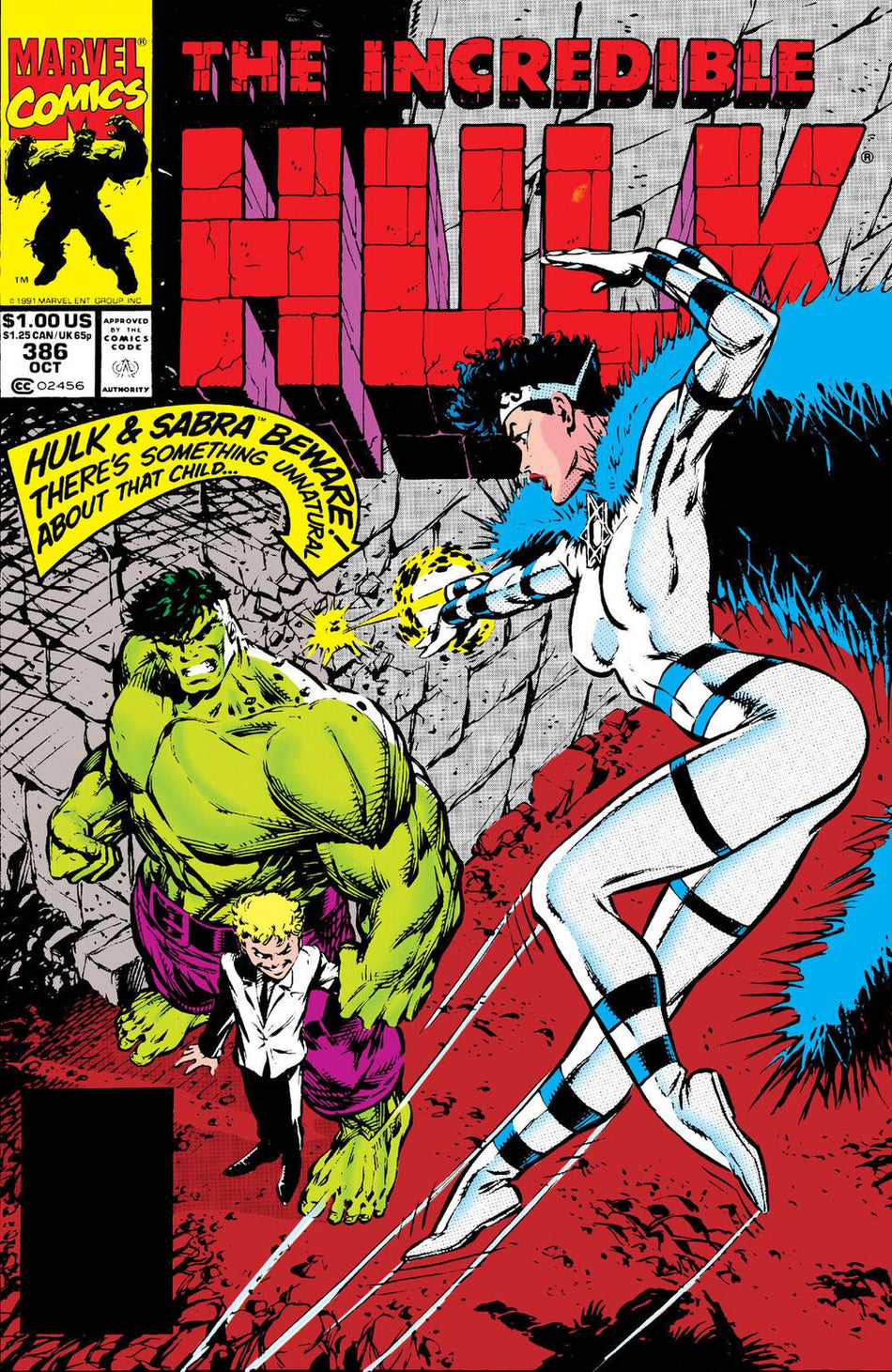 Incredible Hulk, Vol. 1 (1991) #386B VF Newsstand
