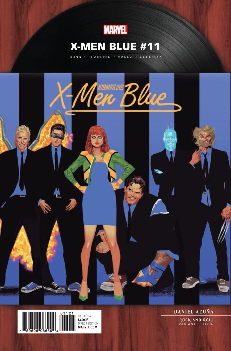 Stock Photo of X-Men Blue #11 Acuna Rock N Roll Variant comic sold by Stronghold Collectibles