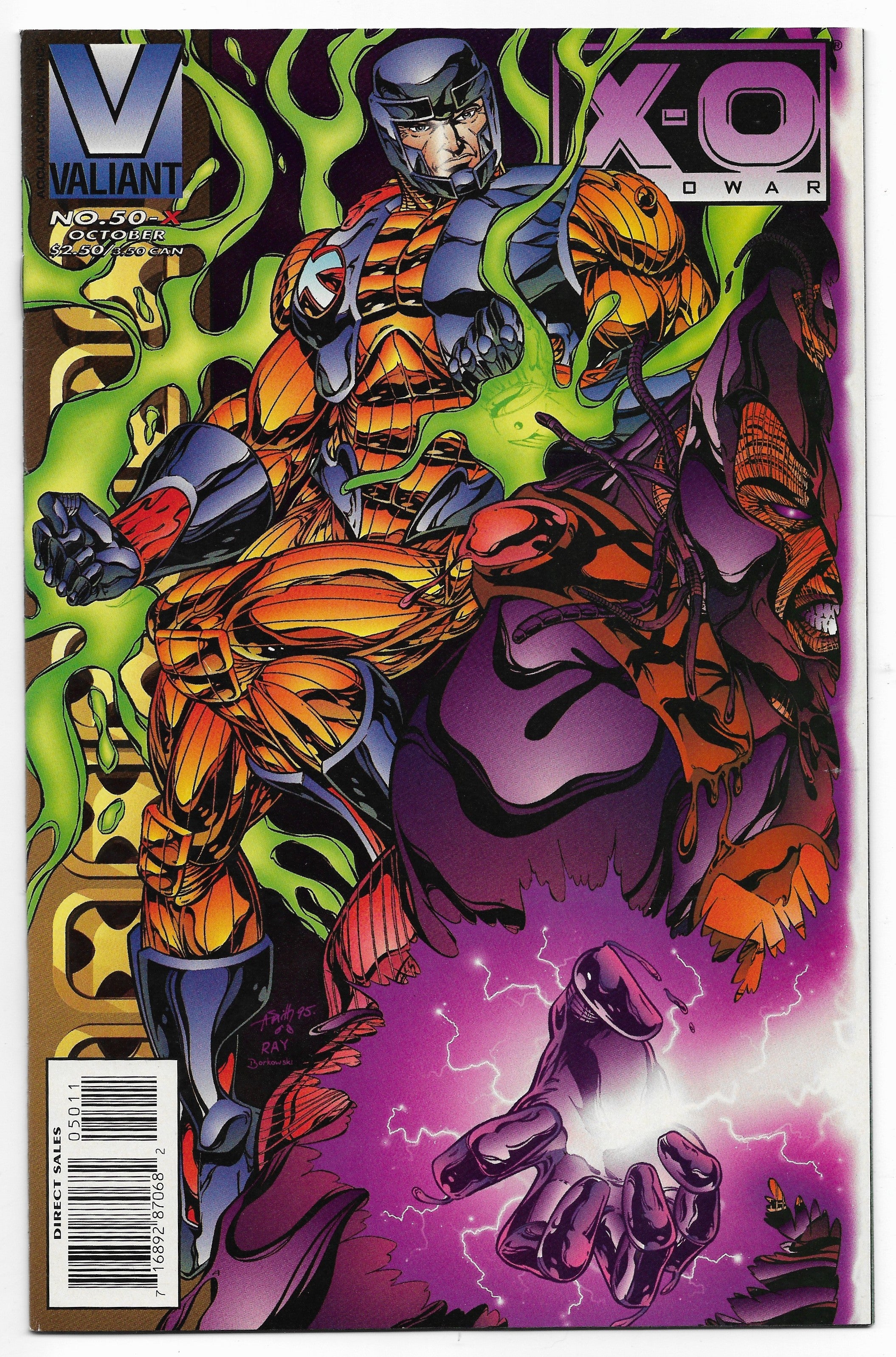 Photo of NM- X-O Manowar V1 (95) 50A Ron Marz, Andy Smith, Ray Kryssing Comic sold by Stronghold Collectibles