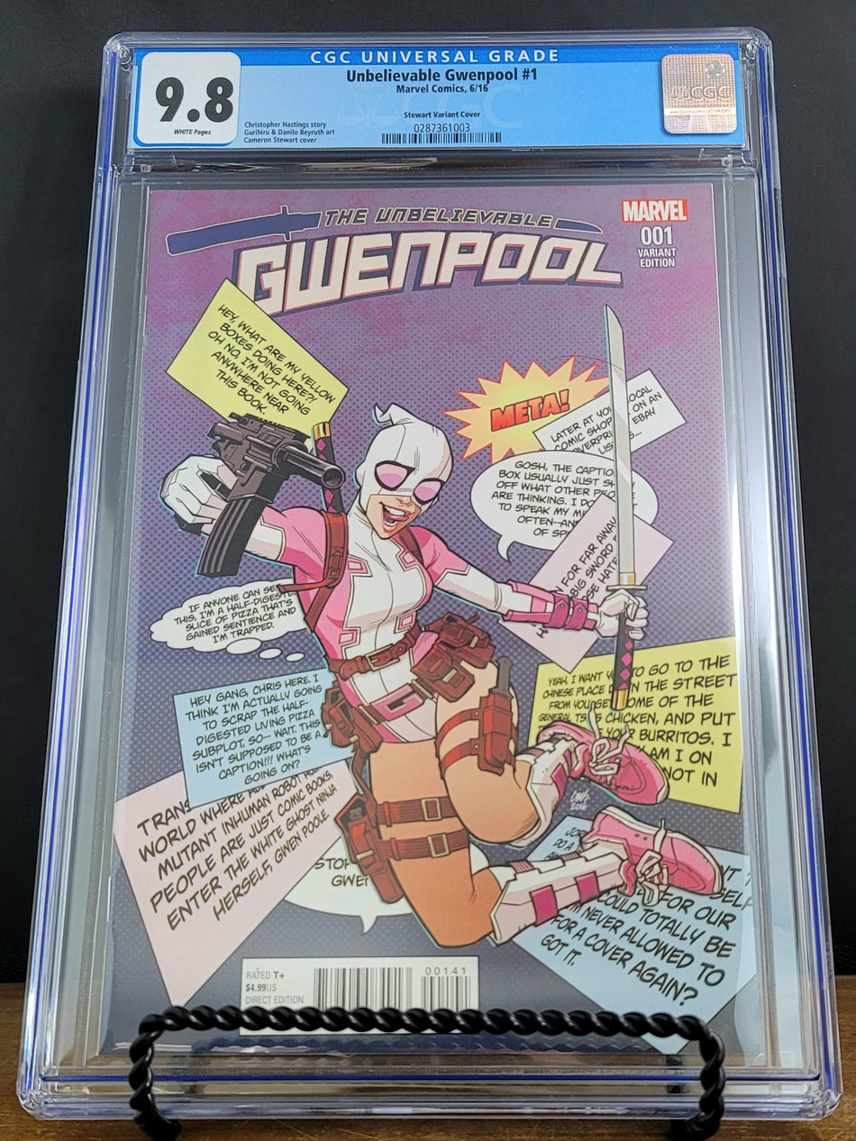 Unbeliveable Gwenpool, Vol. 1 (2016)  Issue 1D CGC 9.8 Near Mint/Mint (1st Appearance & "Death" of Cecil)