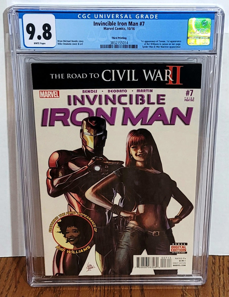 Invincible Iron Man, Vol. 2 (2016) Iss 7D 3rd Print CGC 9.8 Near Mint/Mint