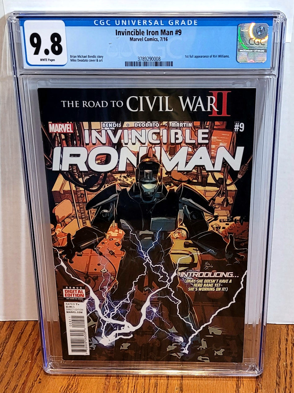 Invincible Iron Man #9 (2016) 1st Print CGC 9.8 Near Mint/Mint 1st App Riri Williams
