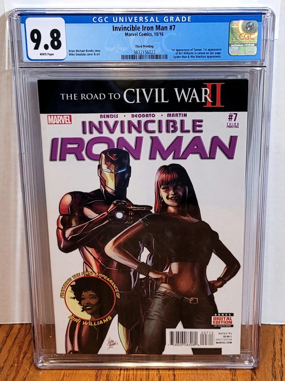 Invincible Iron Man, Vol. 2 (2016) Iss 7D 3rd Print CGC 9.8 Near Mint/Mint