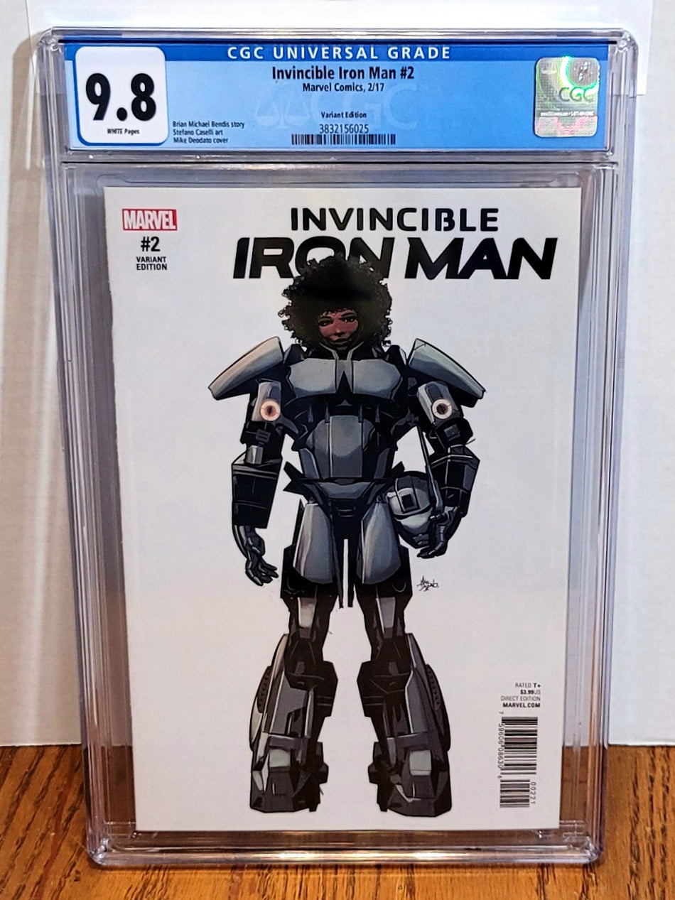Invincible Iron Man, Vol. 3 (2016)  Iss 2B 1:10 Ratio Variant CGC 9.8 Near Mint/Mint