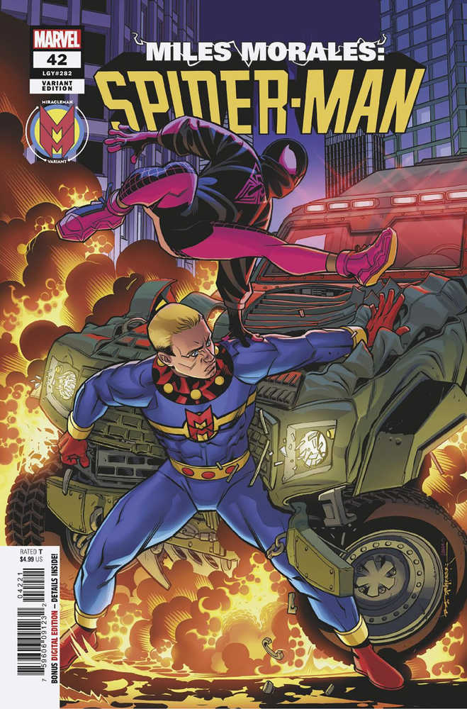 Stock Photo of Miles Morales Spider-Man #42 Stelfreeze Miracleman Variant comic sold by Stronghold Collectibles