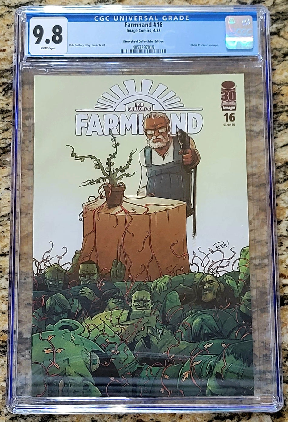 Farmhand #16 CGC 9.8 Stronghold Collectibles Store Excl Var LTD 500 Copies Chew #1 Homage by Rob Guillory