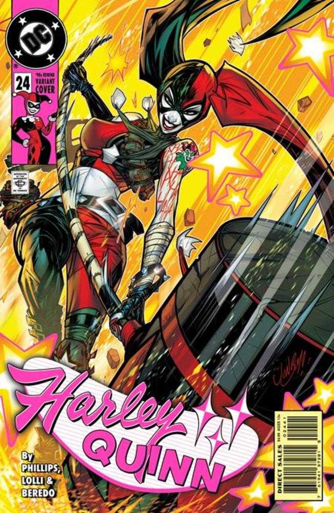 Stock Photo of Harley Quinn #24C Jonboy Meyers 90s Month Card Stock Variant comic sold by Stronghold Collectibles