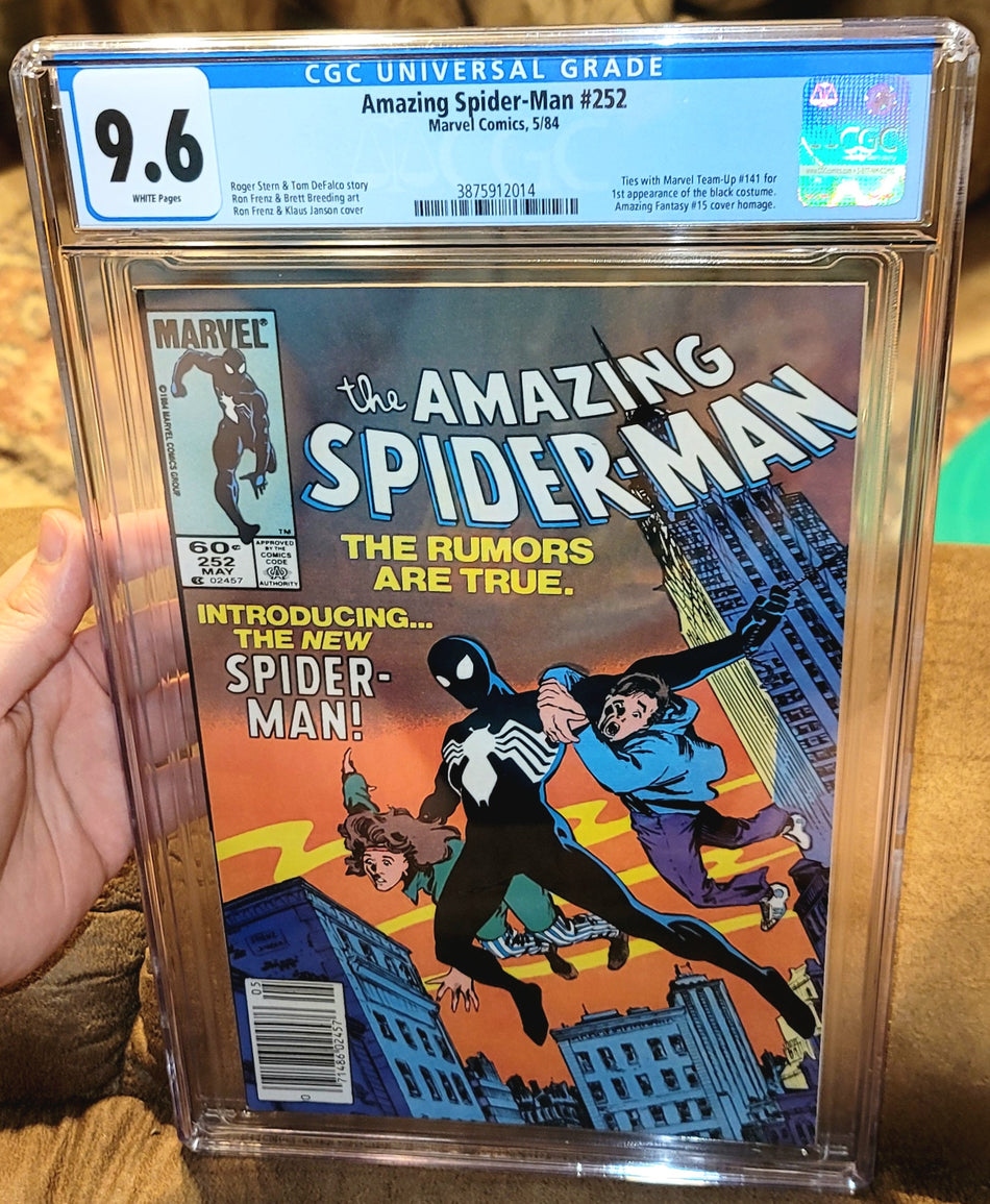Amazing Spider-Man #252 CGC 9.6 Newsstand White Pages (1st appearance of Black Costume)