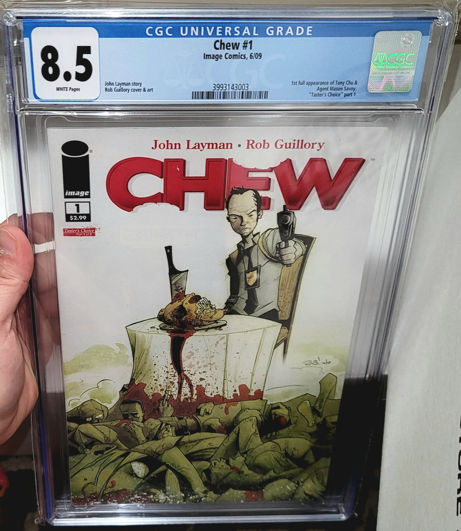 Chew #1 CGC 8.5 1st Full Tony Chu & Agent Mason Savoy