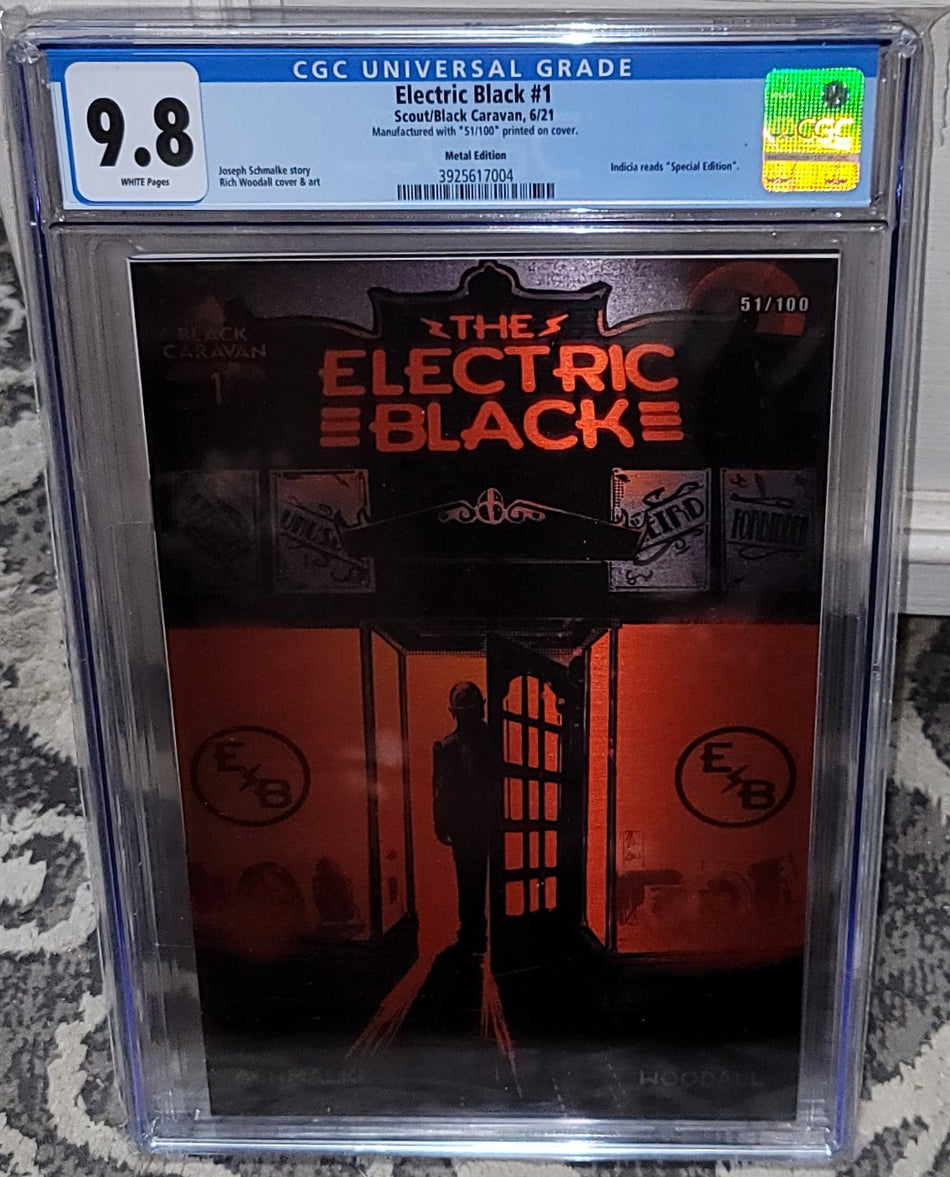 Electric Black #1 CGC 9.8 Woodall METAL Variant 51/100 Copies