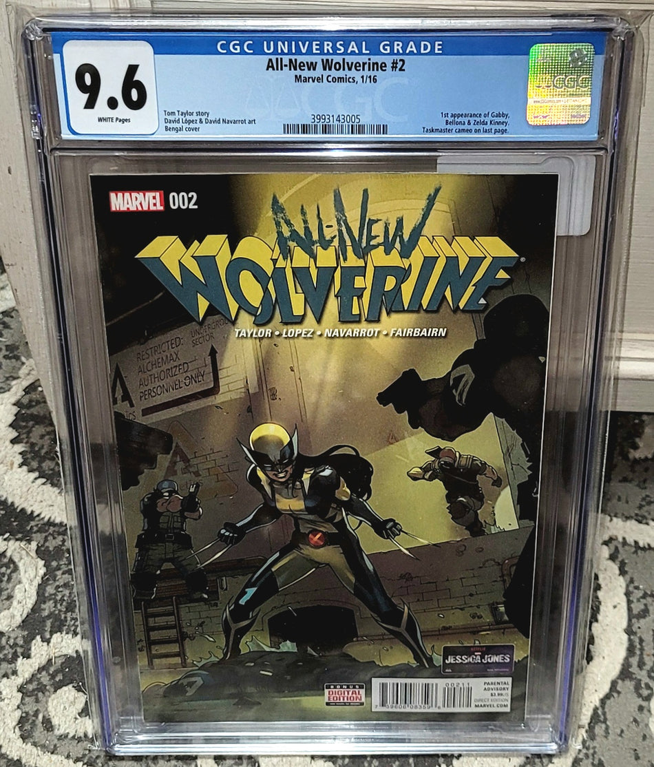 All-New Wolverine (2015) #2 CGC 9.6 Near Mint + (1st Gabby)