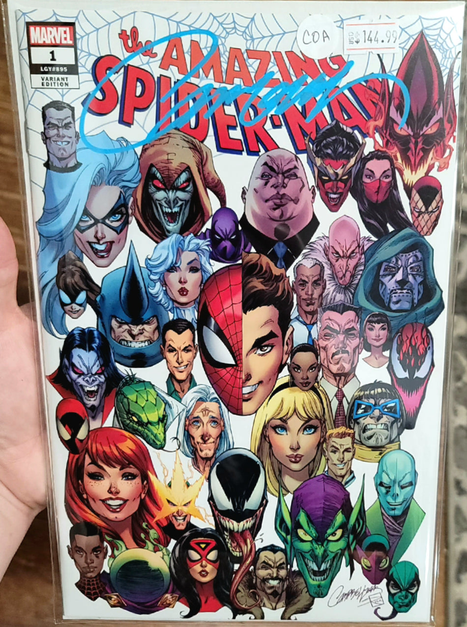 Amazing Spider-Man #1G Faces Cvr LTD to 1,200 Copies J Scott Campbell EXCLUSIVE NM SIGNED w/COA
