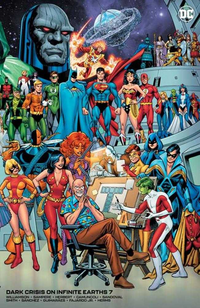 Stock Photo of Dark Crisis On Infinite Earths #7F (Of 7) George Perez Tribute Card Stock Variant comic sold by Stronghold Collectibles