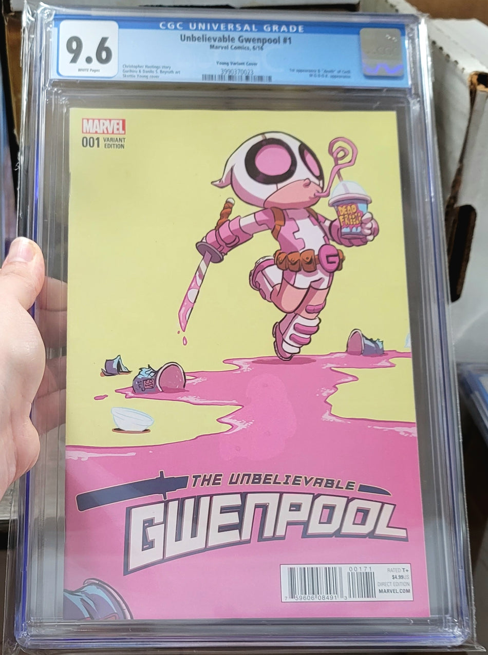 Unbelievable Gwenpool V1 (2016) #1 CGC 9.6 Skottie Young Variant (1st Appearance & "Death" of Cecil)