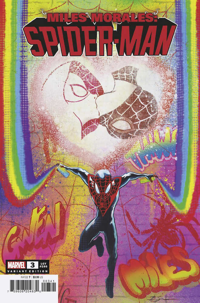 Stock Photo of Miles Morales Spider-Man #3 Graffiti Variant comic sold by Stronghold Collectibles